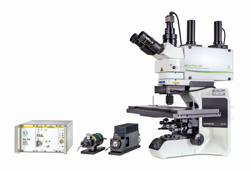 microscope droit de photoluminescence résolue en temps